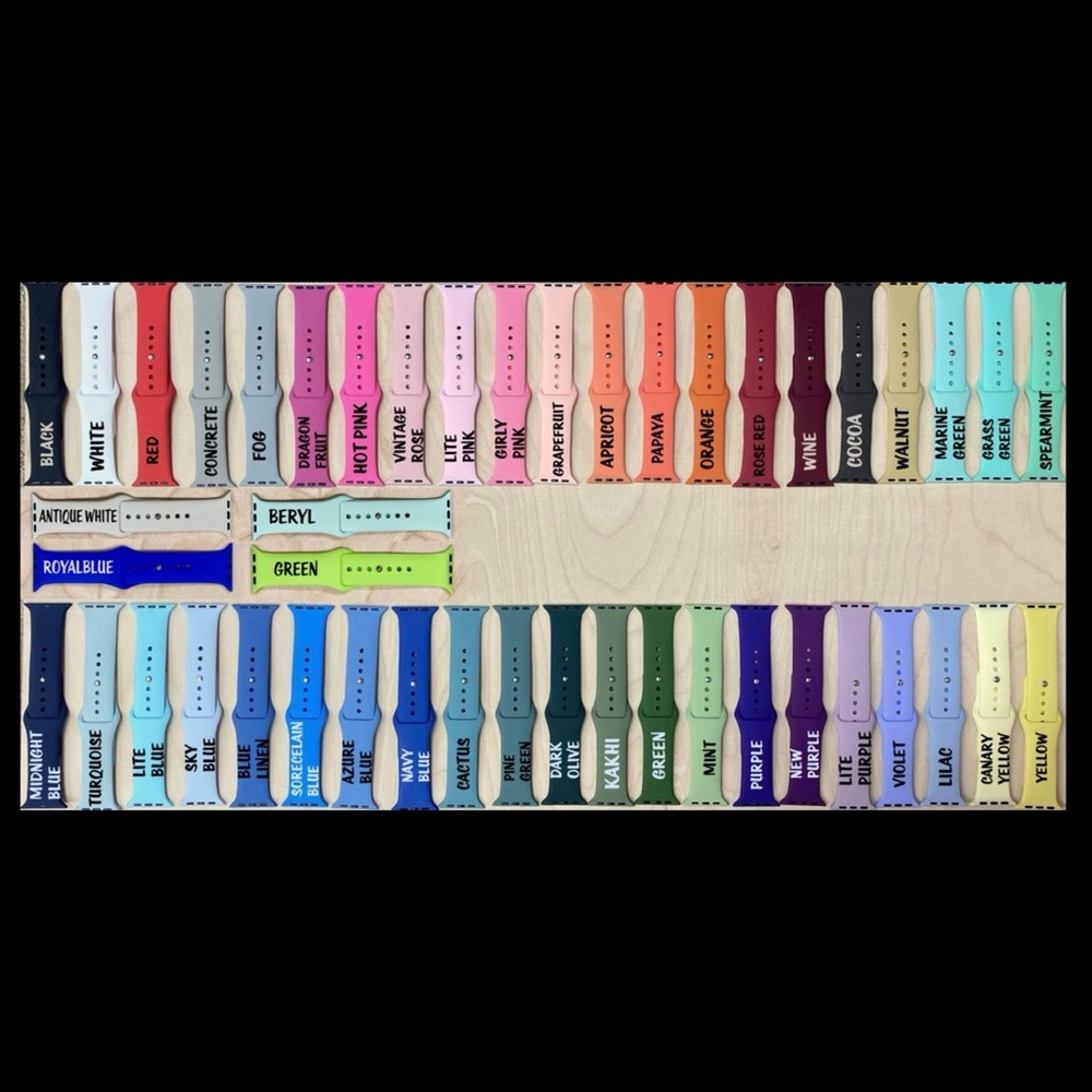 Personalized silicone watchband